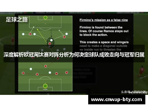 深度解析欧冠淘汰赛对阵分析为何决定球队成败走向与冠军归属
